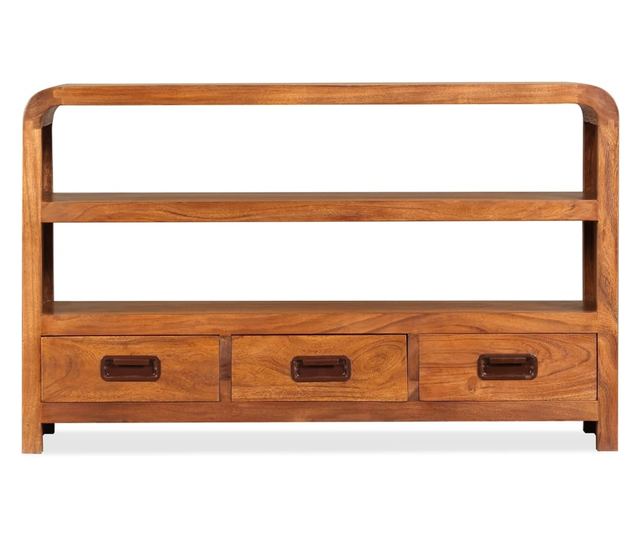 TV komoda, masivno drvo s sheesham završnom obradom, 90x30x55 cm