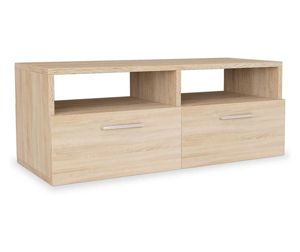 Скрин за телевизор, ПДЧ, 95 x 35 x 36 см, дъб - 2
