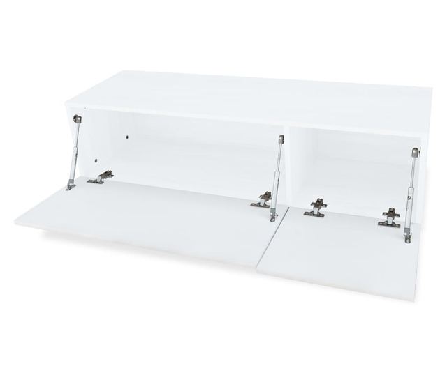 TV komoda, bijela visokog sjaja, 120x40x34 cm, iverica