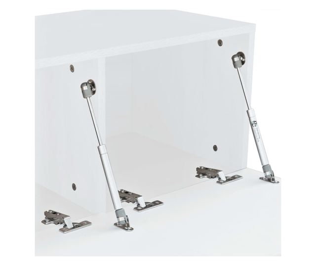 TV komoda, bijela visokog sjaja, 120x40x34 cm, iverica