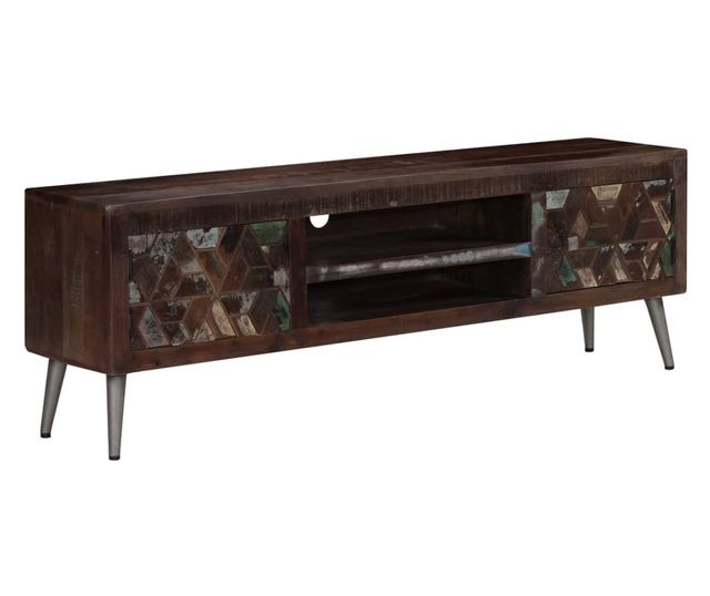 Comodă TV, 140 x 30 x 45 cm, lemn masiv reciclat