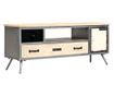 TV komoda, 120 x 30 x 45 cm, masivno drvo manga i čelik