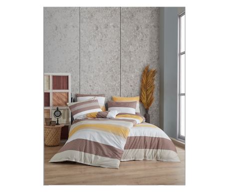Komplet dvojne posteljnine, Story Home, 100% ranforce bombaž, 144 TC, Jerry Orange