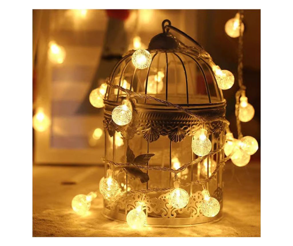 Ghirlanda luminoasa MaGeCa® cu incarcare solara, 20 de becuri LED, lungime 2.5m, Impermeabil IP65, Lumina calda, Perfect pentru - 7