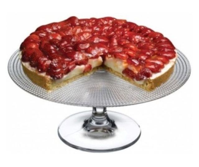 Suport tort 28cm, sticla, PASABAHCE Patisserie