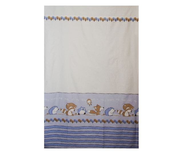 Lenjerie pat copii Odette Blue, din bumbac, 100x140 cm