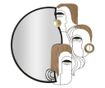 Zidno ogledalo Picassy crno 83 cm thumbnail 1