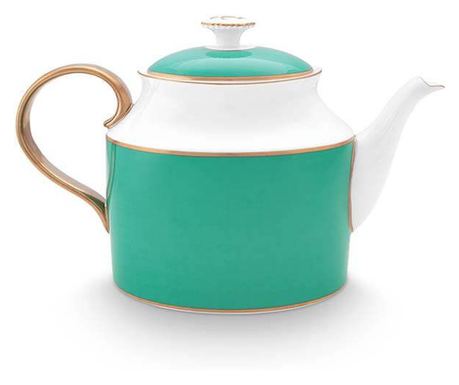 Čajnik od porculana, Pip Studio, Zlato-Zelena, 1.8l, kolekcija Pip Chique