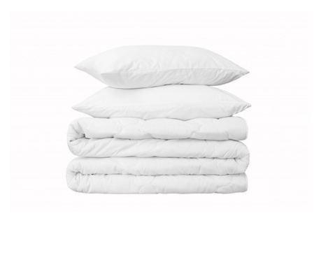 Комплект 3 летни юргана Kotonia Home - 2 лица 200x215 см 150g/m2 с, 2 възглавници 50x70, Бял