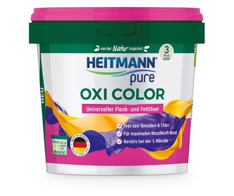 HEITMANN Pure Oxi добавка против петна за цветно пране, 500 г