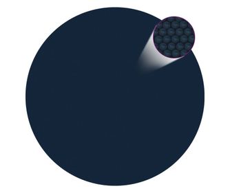 Folie solara plutitoare piscina, negru/albastru, 250 cm, PE