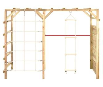 Mászóka, 240x100x170 cm, pácolt fenyőfa