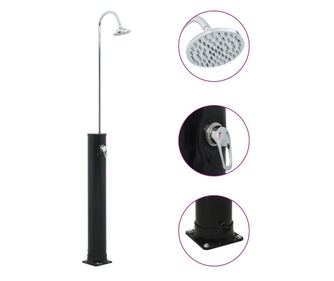Dus solar, negru, 214 cm, 20 L
