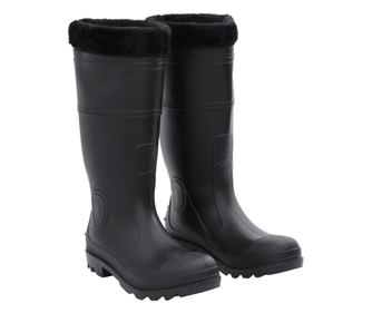 Cizme de ploaie cu sosete detasabile, negru, marime 43, PVC