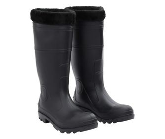 Cizme de ploaie cu sosete detasabile, negru, marime 41, PVC