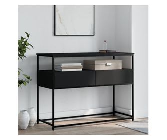 Masuta consola, negru, 100x40x75 cm, lemn compozit