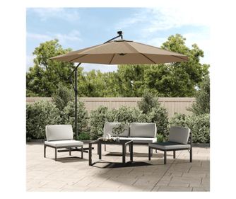 vida XL Panza de schimb umbrela de soare consola, gri taupe, 350 cm