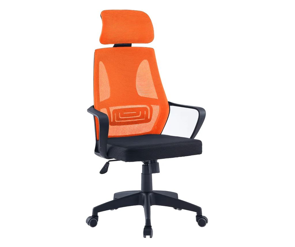 Scaun de birou, negru /orange TAXIS NEW, Sani, 66 x 66 x 114,5 - 123,5 cm