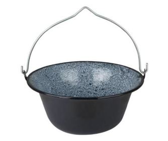 Tartós zománcozott üst, 30 literes, fekete