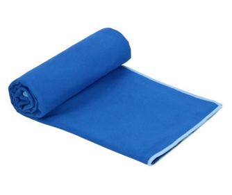 Prosop de plaja cu uscare rapida, microfibra, albastru inchis, 150x75 cm, Springos