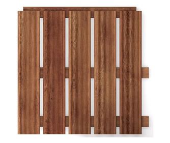 Дървен градински под, кафяв, 30х30см