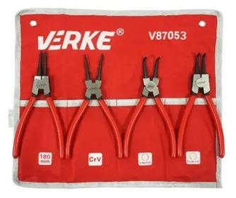 Комплект клещи за предпазни халки, Verke, V87053, 180 мм