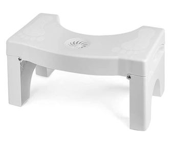 Scaunel Pliabil WC Linomag®, Impotriva Constipatiei si Hemoroizilor, Inaltator toaleta pentru pozitia ghemuit, Inaltime 17.5 cm,