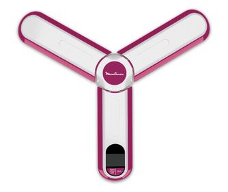 Кухненска везна Moulinex Ingenio BC5400, Сгъваема, 5kg, ТАРА, Функция течности, Автоматично изключване, Розов