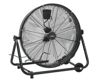 Industrijski ventilator s bubnjem, crni, 60 cm, 180 W