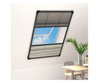 Екран против насекоми за прозорци, със сенник, 80x160 см, алуминий