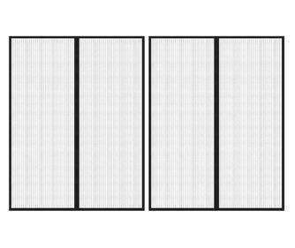 Zavjese za vrata protiv insekata s magnetom, 2 kom., crna 230x160 cm