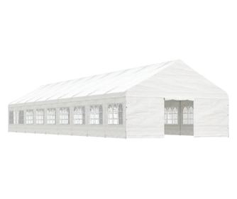 Fedett pavilon, fehr, 20,07x5,88x3,75 m, polietiln