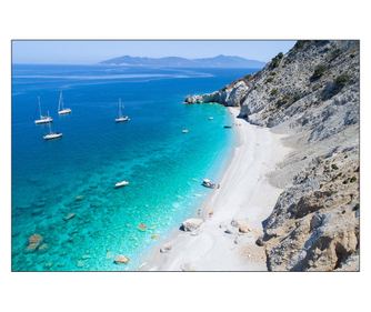 Fototapeta ideální dekorace pro obývací pokoj, pláž, moře, moderní 3D efekt, dovolenou, cestování 368x254  368x254cm