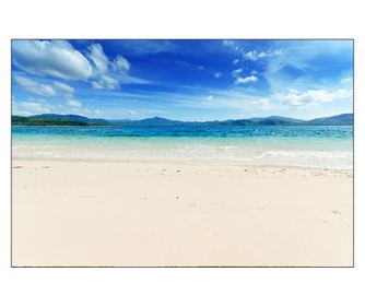 Fototapeta Dekorace obývacího pokoje Abstraktní plážová mořská krajina s 3D efektem 368x254  368x254cm