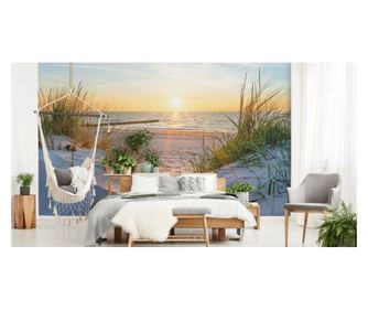 Fototapeta Dekorace s módním 3D efektem duna mořská sluneční obloha režim obývací pokoj ložnice 90x60  90x60