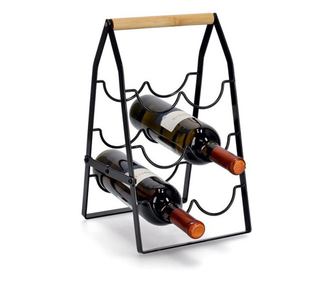6 Zeller Orburg borosveg tart, fm, fekete, 22 x 23 x 37,5 cm