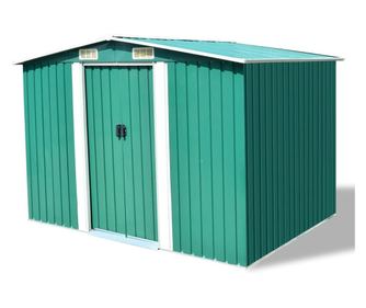 Μεταλλική Αποθήκη Κήπου, 257 x 205 x 178 εκ., Πράσινη