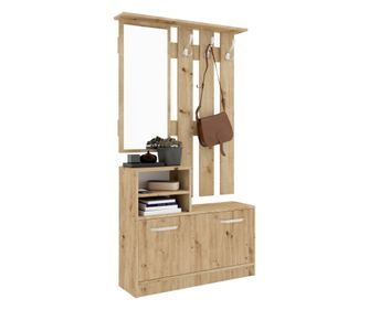 ​​​​Cuier haaus Lyon, Stejar Artisan, L 85 x l 24 x H 180 cm