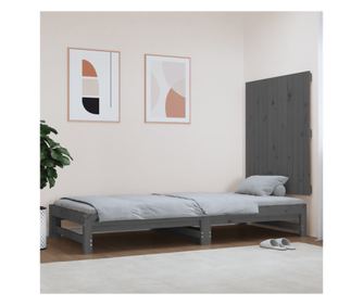 Falra szerelhető fejvég, szürke, 82,5x3x90 cm, tömör fenyőfa