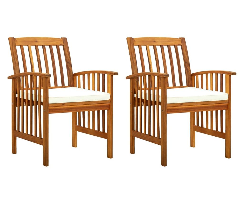 Kt darab, prnkkal elltott, tmr akcfbl kszlt kerti szk