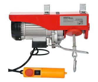 Elektromos csörlő, KD1526, Kraft&Dele, emelés 400/800kg, 1300W