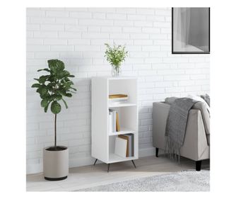 Polcos szekrny, fehr, 34,5x32,5x90 cm, kompozit fa