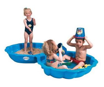 Paradiso Toys Kagyló alakú maxi méretű homokozó 2 részes - kék
