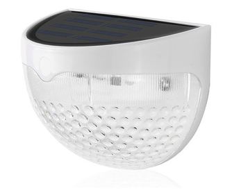 Jufeng Lampa de perete cu LED-uri de detectare a miscarii cu energie solara HF-052 Alb