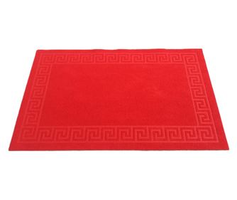 Csúszásmentes bejárati szőnyeg - Decor Greek Border uni, 45x75 cm, 100% pvc, piros