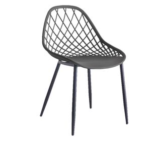 Scaun polipropilena, nuanta gri/negru, 52x53x82 cm