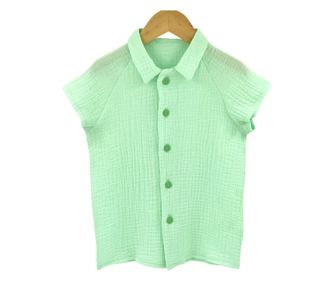 Camasa cu nasturi de vara pentru copii, din muselina, Minty, 6-7 ani