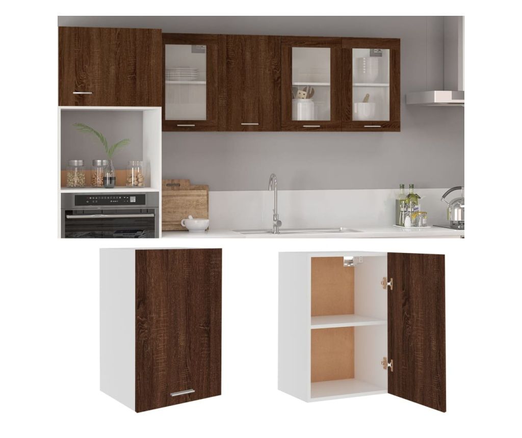 Zidni ormarić, smeđi hrast, 39,5x31x60 cm, obrađeno drvo