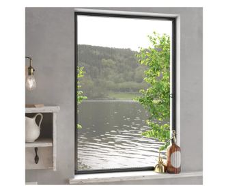 Комарник за прозорци, антрацит, 90x120 см