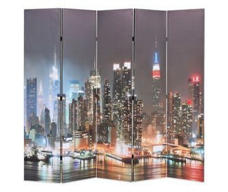 Hajtogathat szobaelvlaszt, 200x170 cm, New York jszaka